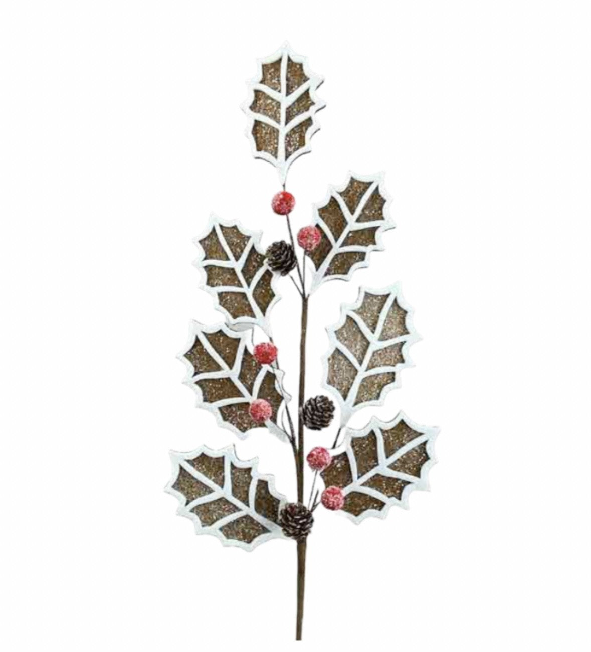 Gingerbread holly cookie 7 leaves