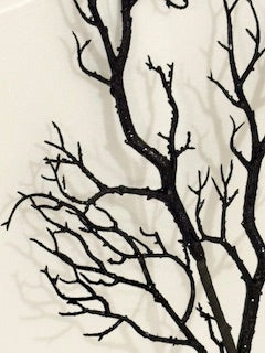 Black sparkly wired spray pick