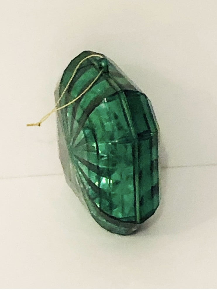 Decorative plastic acrylic lightweight square shaped green Crystal gem, Christmas decoration, tree decoration