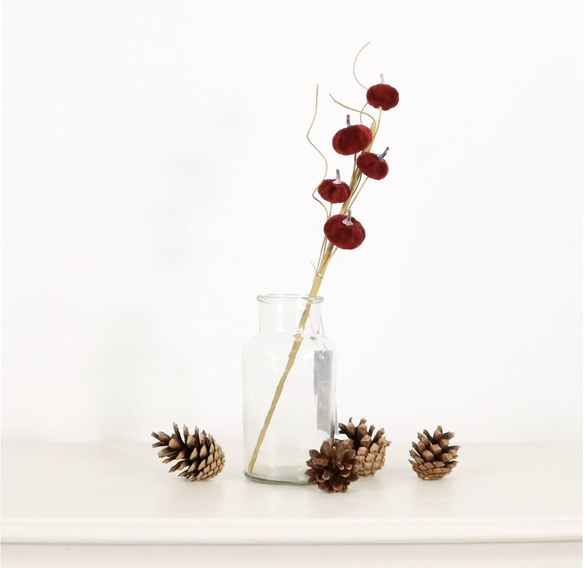 Artificial mini pumpkin pick 40 cm