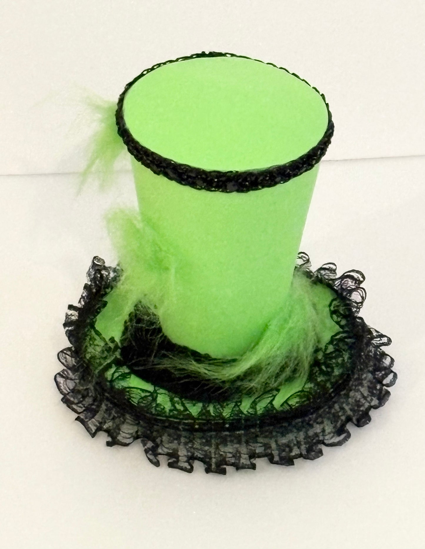 XL fluffy monster in green and black