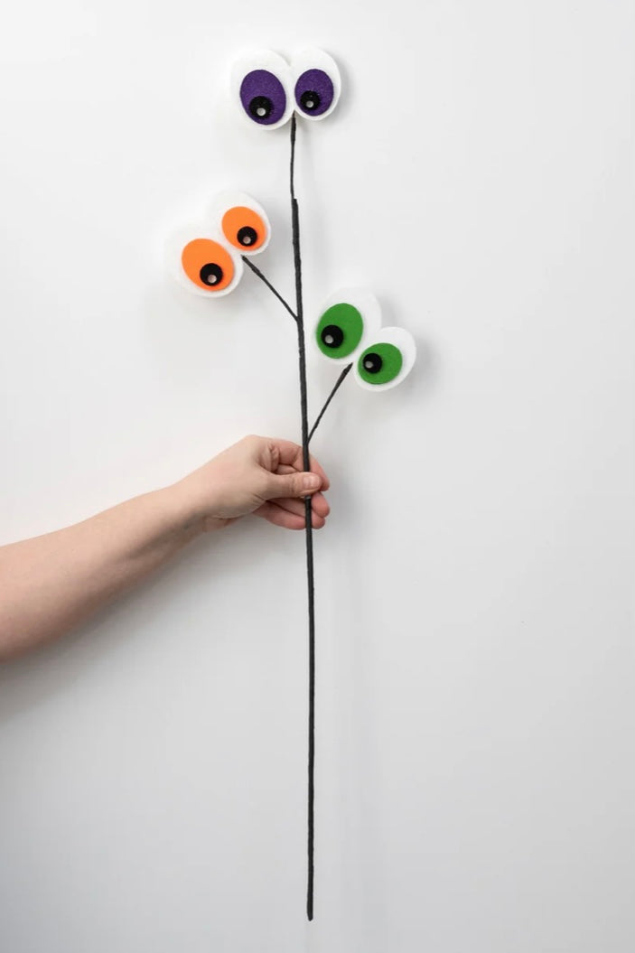 30” glittered felt eyeballs spray