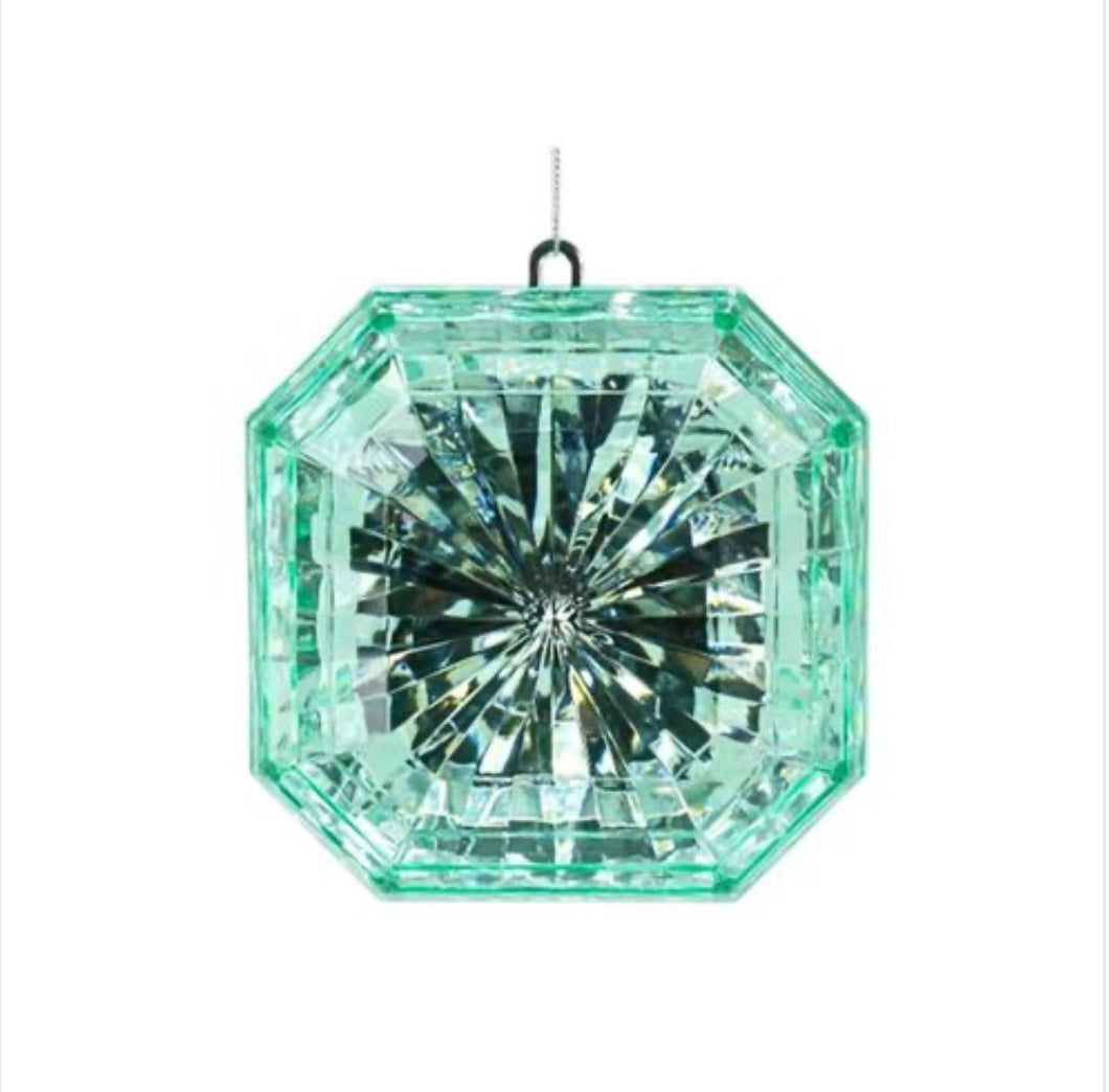 Mint square acrylic gem