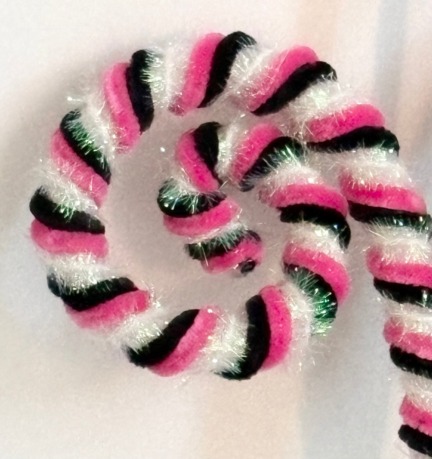 Fuchsia, black and iredescent tone spiral Pick – Decorative Stem for Christmas Wreaths, Trees & Floral Arrangements