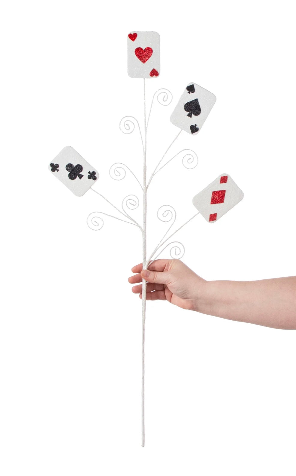 30" Playing Card Spray: Red & Black