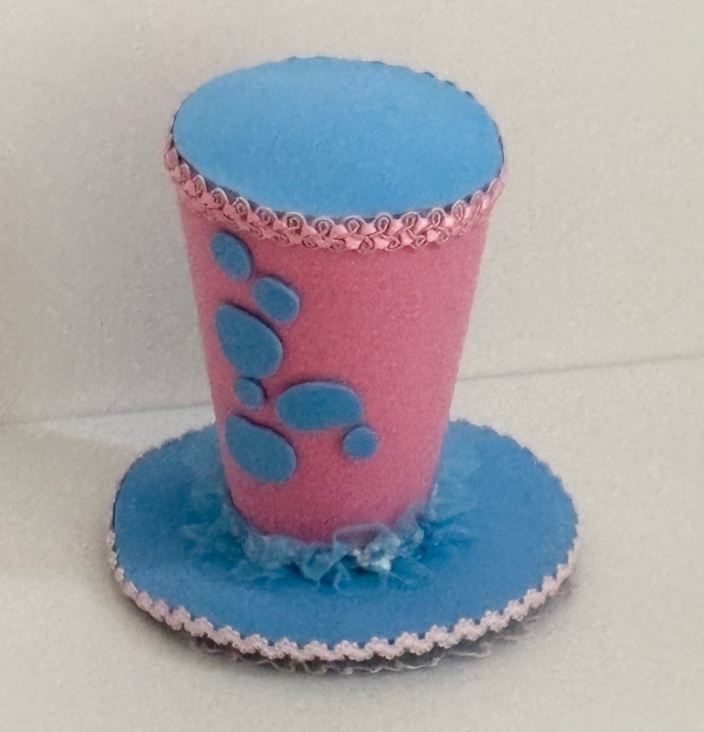 XL fluffy monster, pink and blue