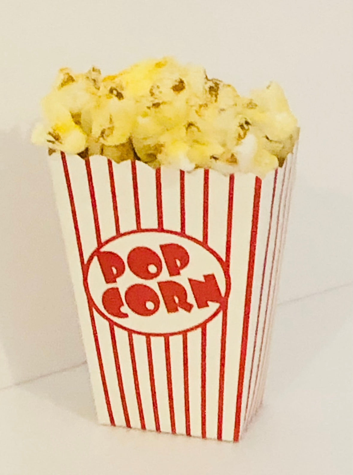 Fake popcorn box