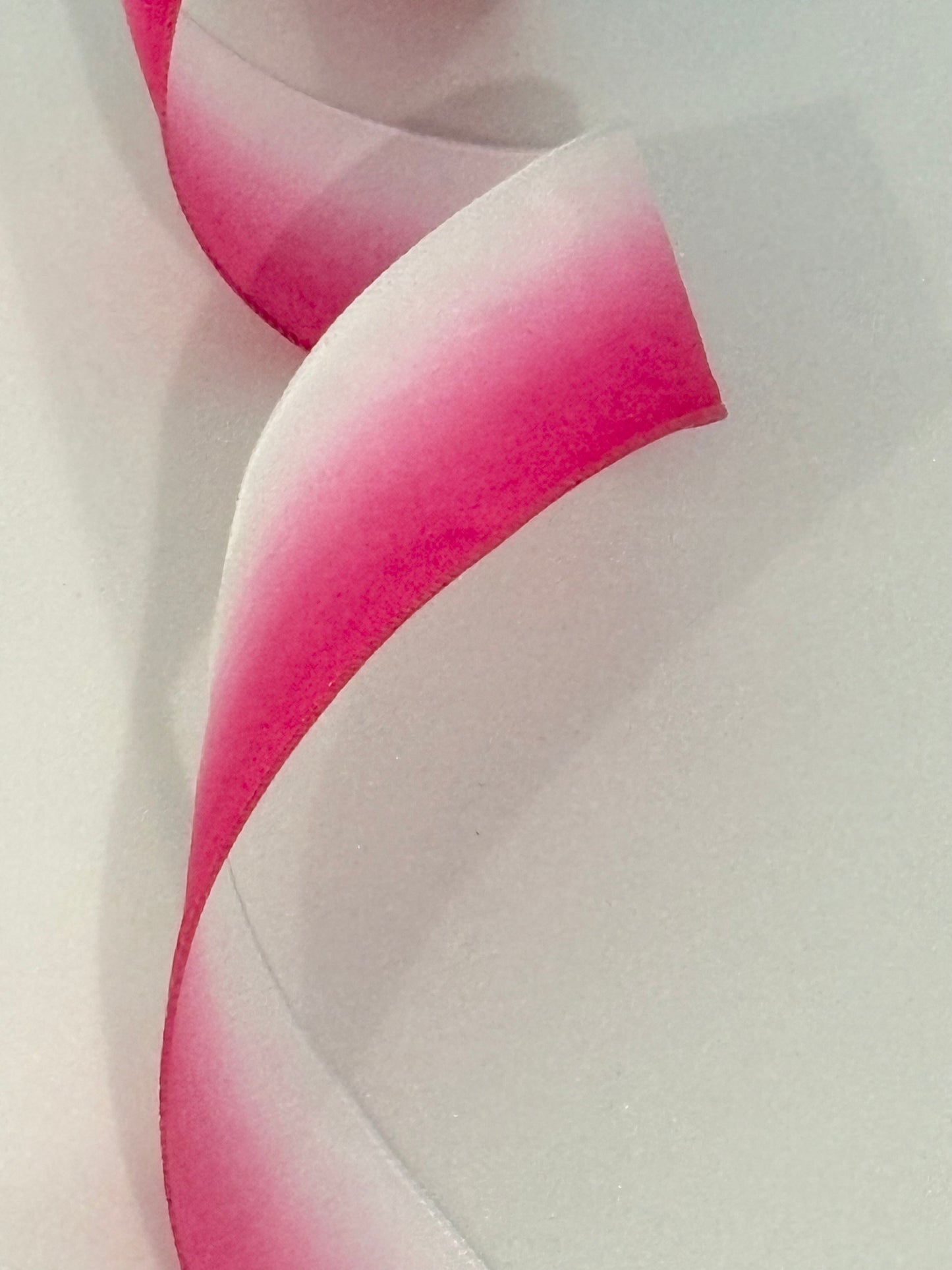 2.5” wired ribbon fuchsia pink ombré, sold by the meter
