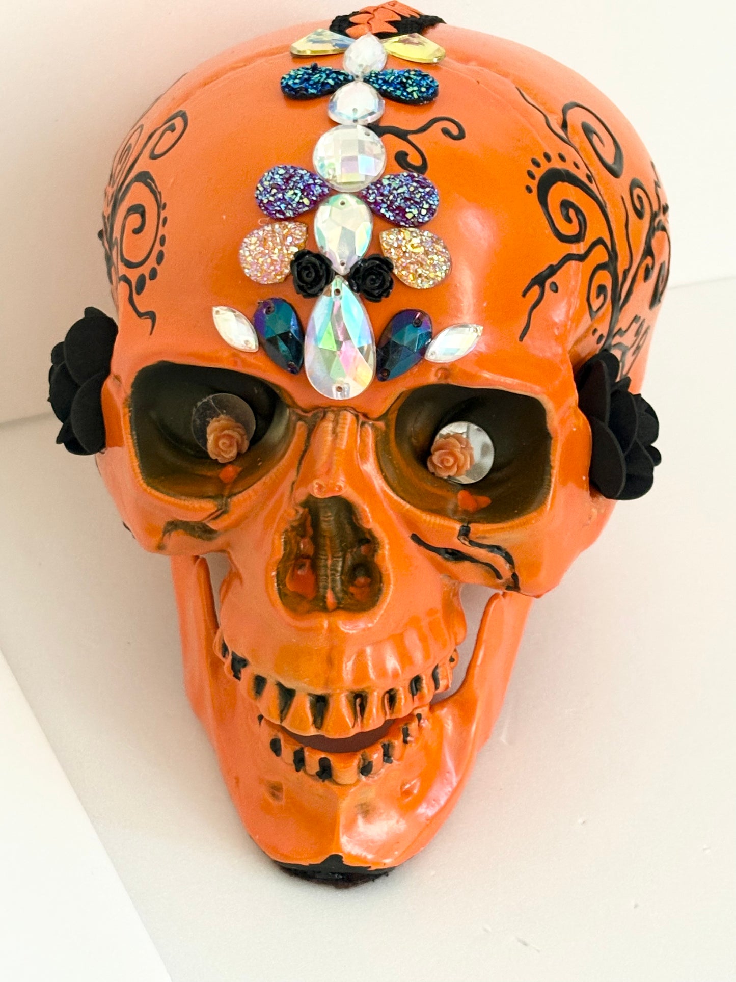 Halloween skull set in orange and black