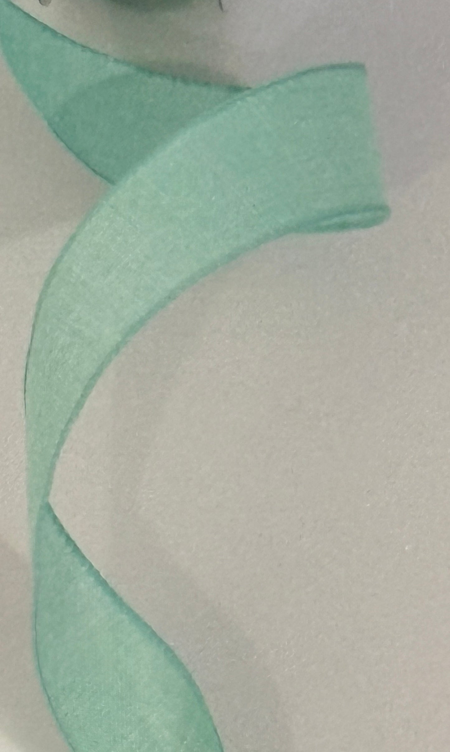 1.5” wired ribbon, mint coloured, full roll 10 meters