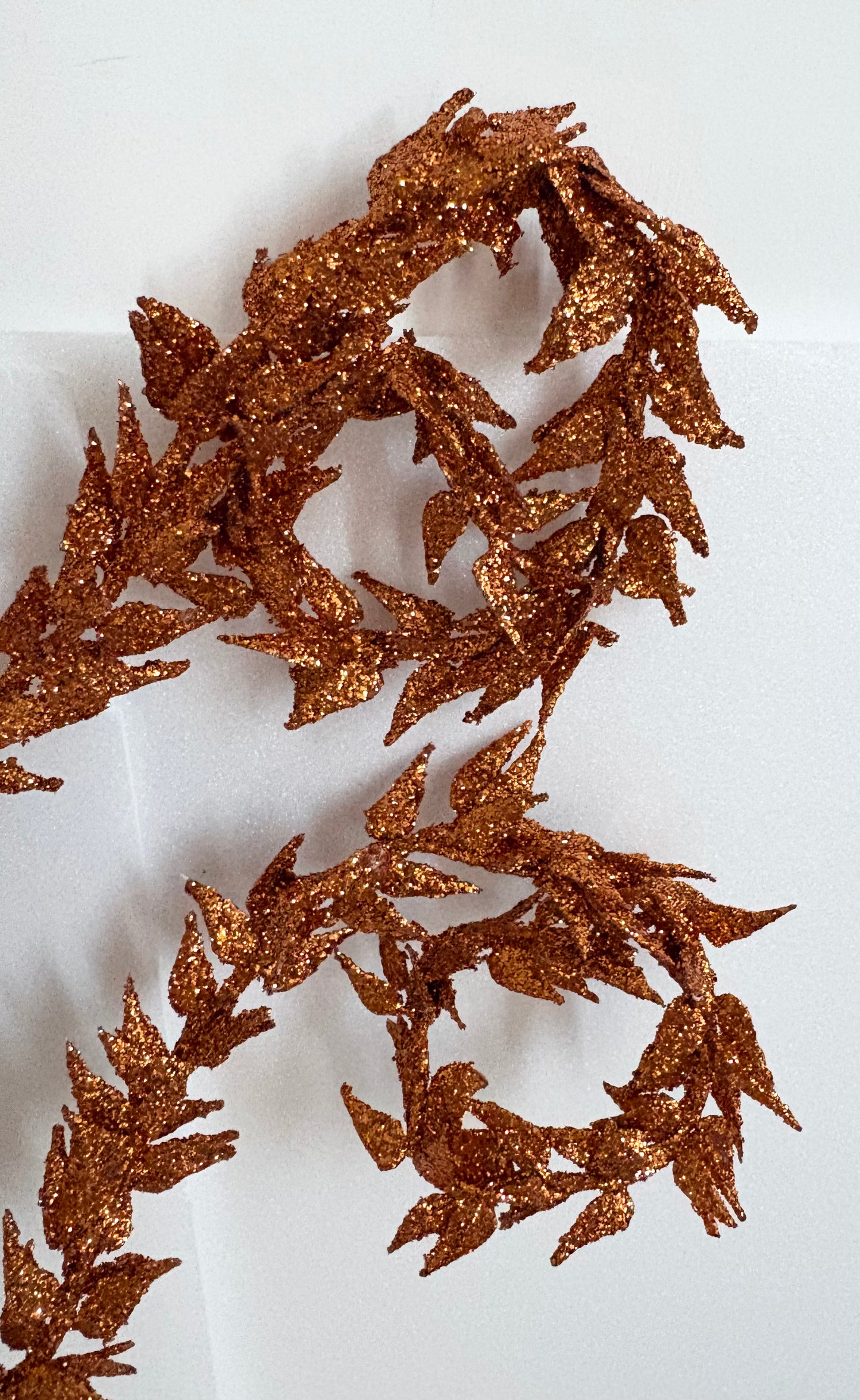 Glitter spiky 5 spirals orange stem