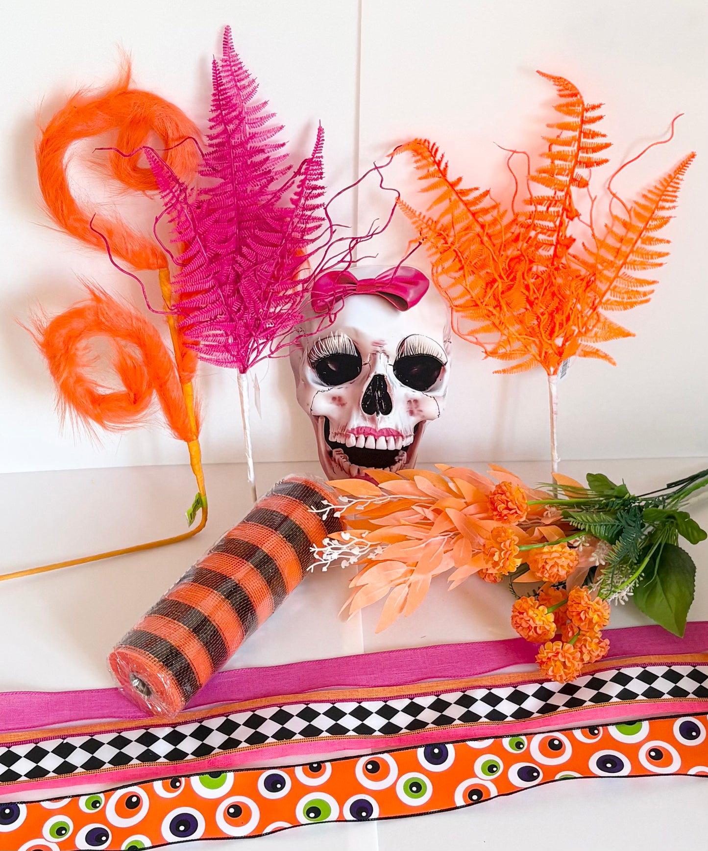 Skull sign kit pink and orange