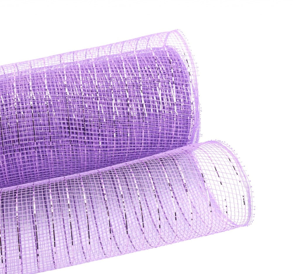 10 inch x 10 yards, metallic deco mesh purple , Spring, summer, Halloween, Christmas