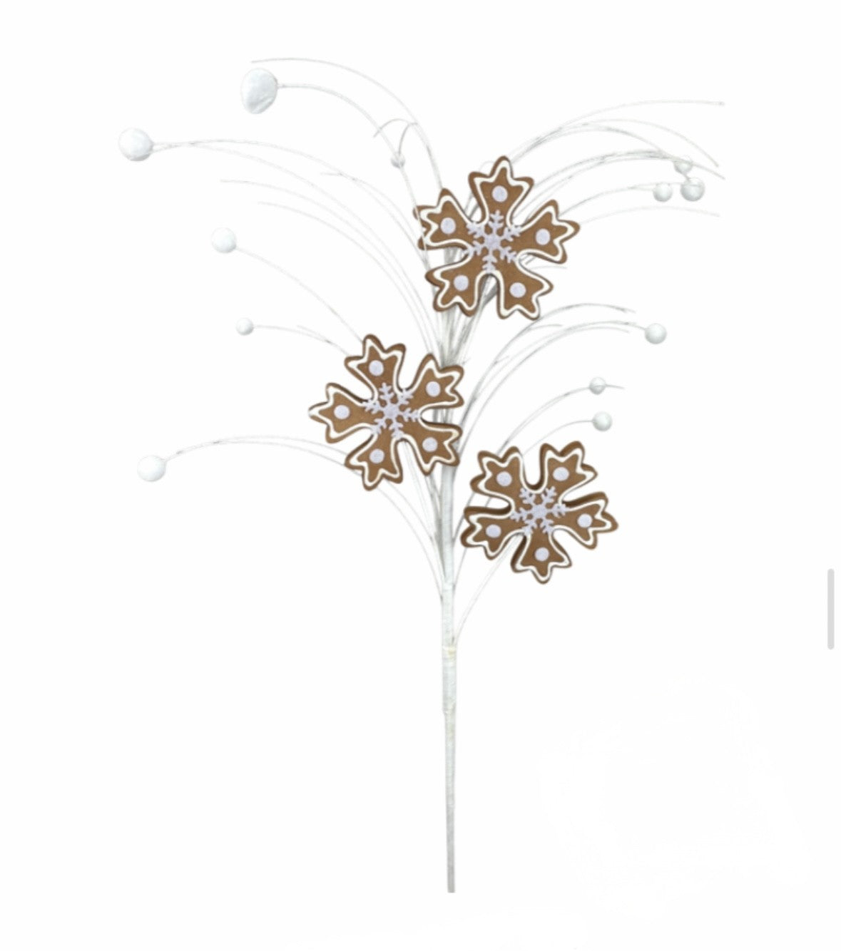 Gingerbread snowflake spray 3 snowflakes