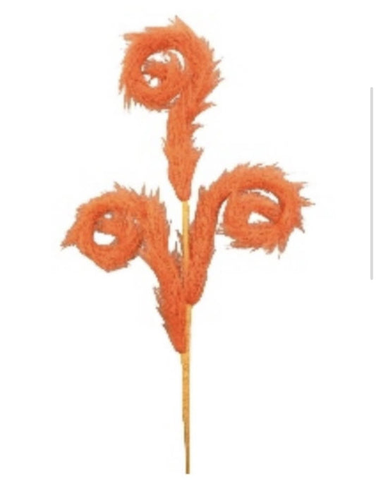 Orange fury spiral curly spray