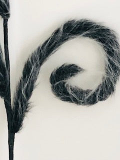 curly curl fluffy in black and gray spray