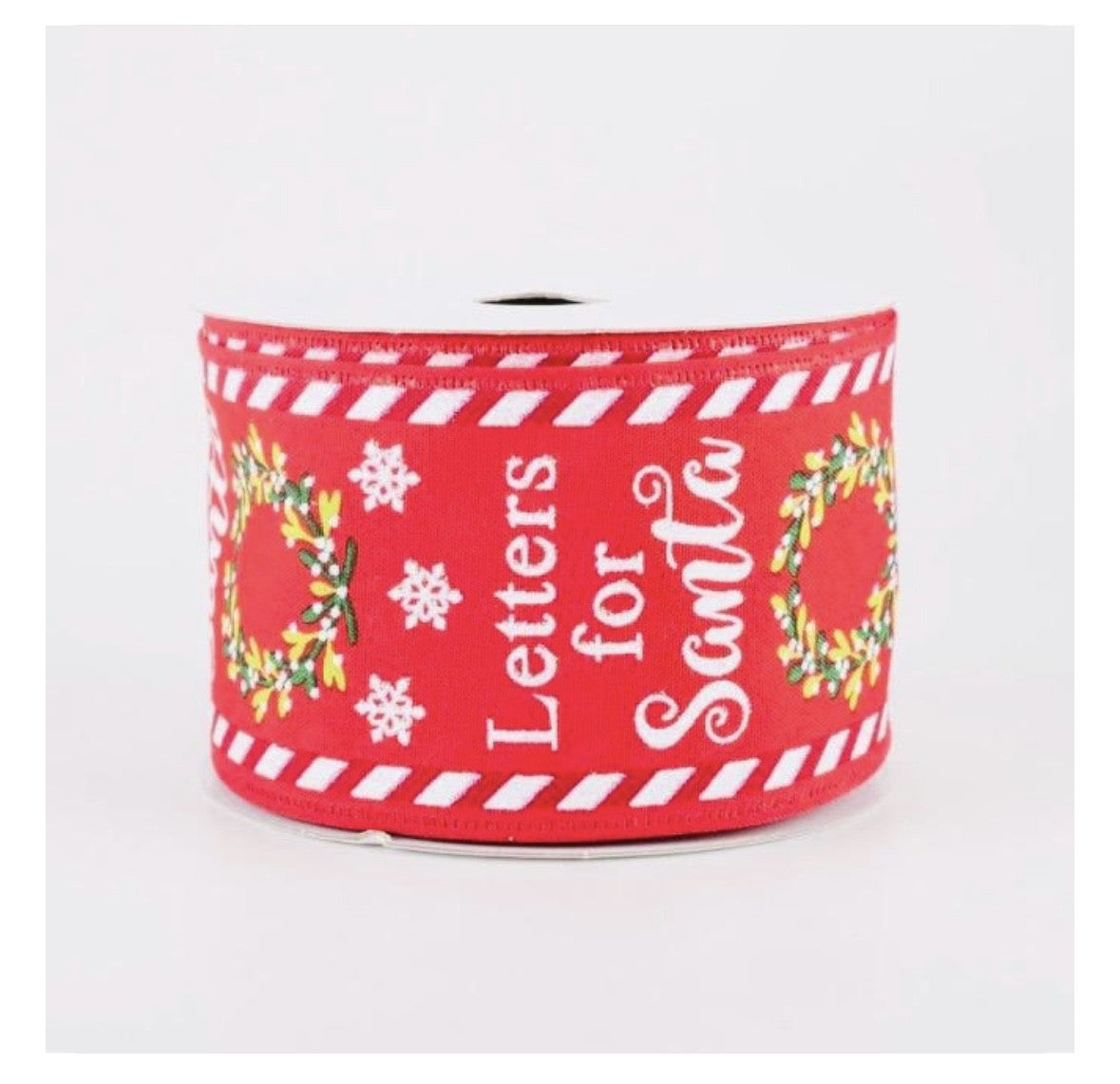 USA 2.5" wired ribbon Letters for Santa sold by the meter