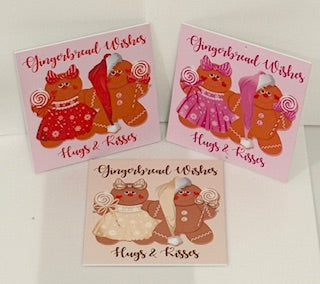 Christmas gingerbread couple sign, 7 x 7 inches UV protected, lightweight, foamex