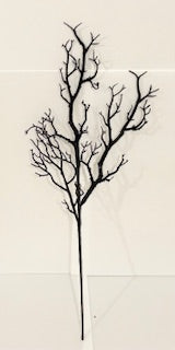 Black sparkly wired spray pick