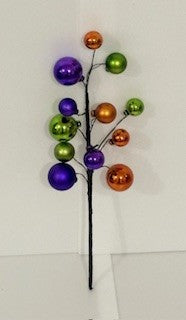 Halloween mixed sized ball pick, orange, purple and green