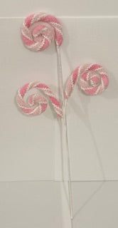 Pink two tone spiral Pick –  Decorative Stem for Christmas Wreaths, Trees & Floral Arrangements