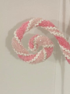 Pink two tone spiral Pick –  Decorative Stem for Christmas Wreaths, Trees & Floral Arrangements