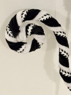 Black and white spiral  Pick – Decorative Stem for Christmas Wreaths, Trees & Floral Arrangements