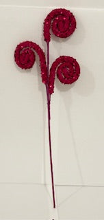 Fuchsia Glitter sequin Spiral Pick – Sparkling Decorative Stem for Crafts, Wreaths & Floral Arrangements