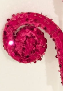 Fuchsia Glitter sequin Spiral Pick – Sparkling Decorative Stem for Crafts, Wreaths & Floral Arrangements
