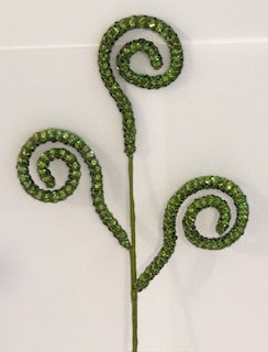 Lime green Glitter Spiral Pick – Sparkling Decorative Stem for Crafts, Wreaths & Floral Arrangements