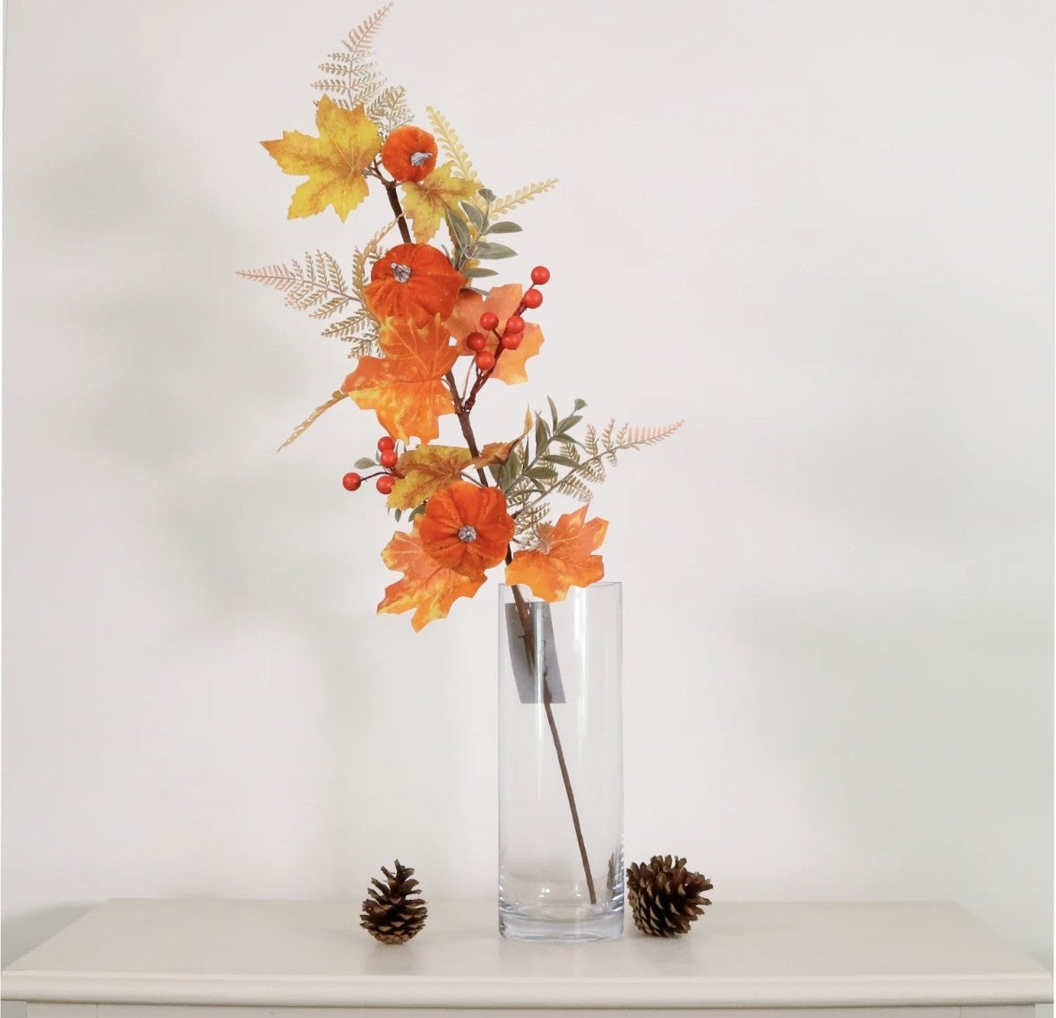Artificial Pumpkin  Autumn orange spray 67 cm