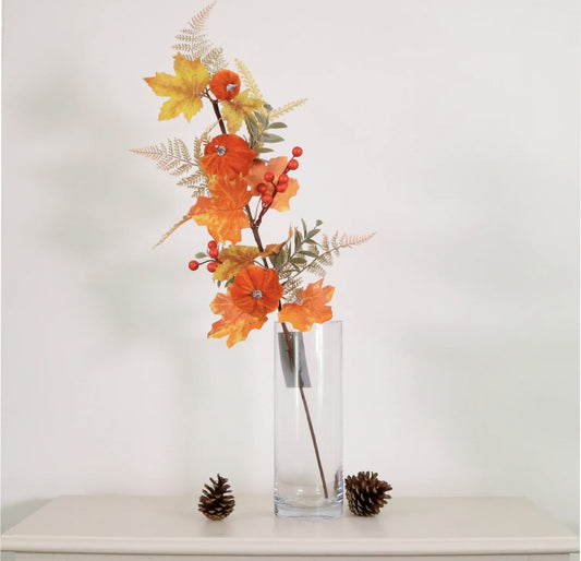 Artificial Pumpkin  Autumn orange spray 67 cm