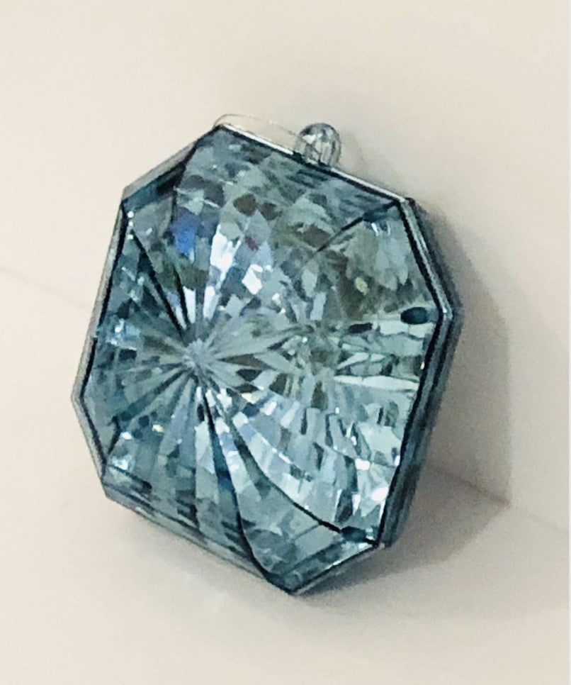 Decorative plastic acrylic lightweight square shaped light blue Crystal gem, Christmas decoration, tree decoration