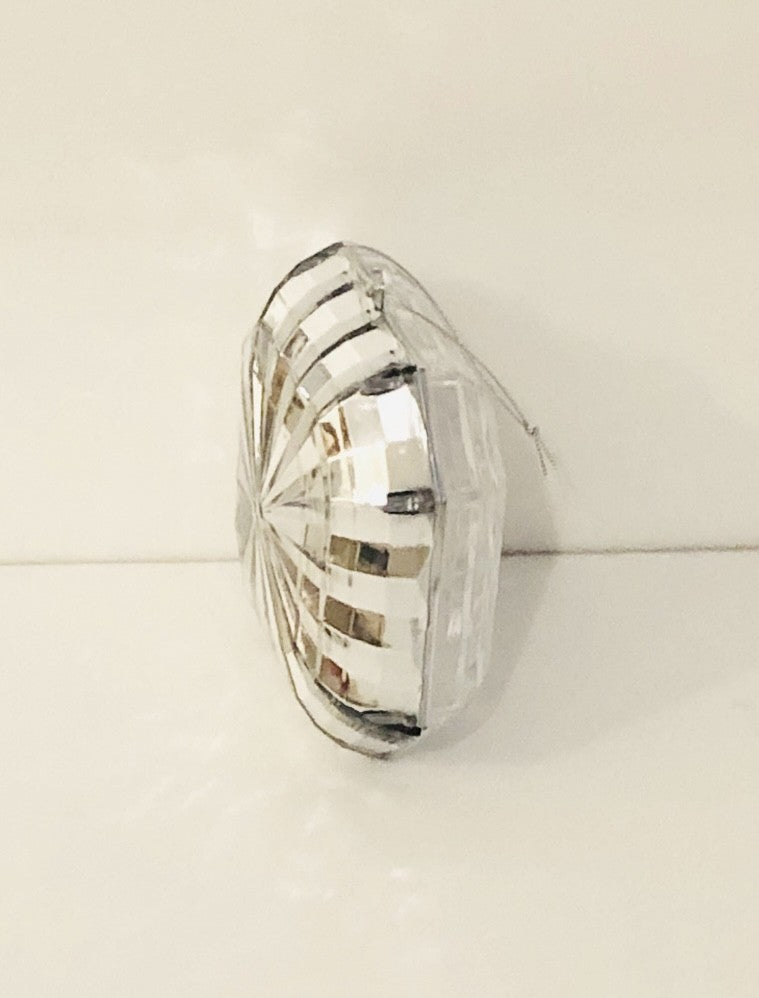 Decorative plastic acrylic lightweight square shaped silver Crystal gem, Christmas decoration, tree decoration