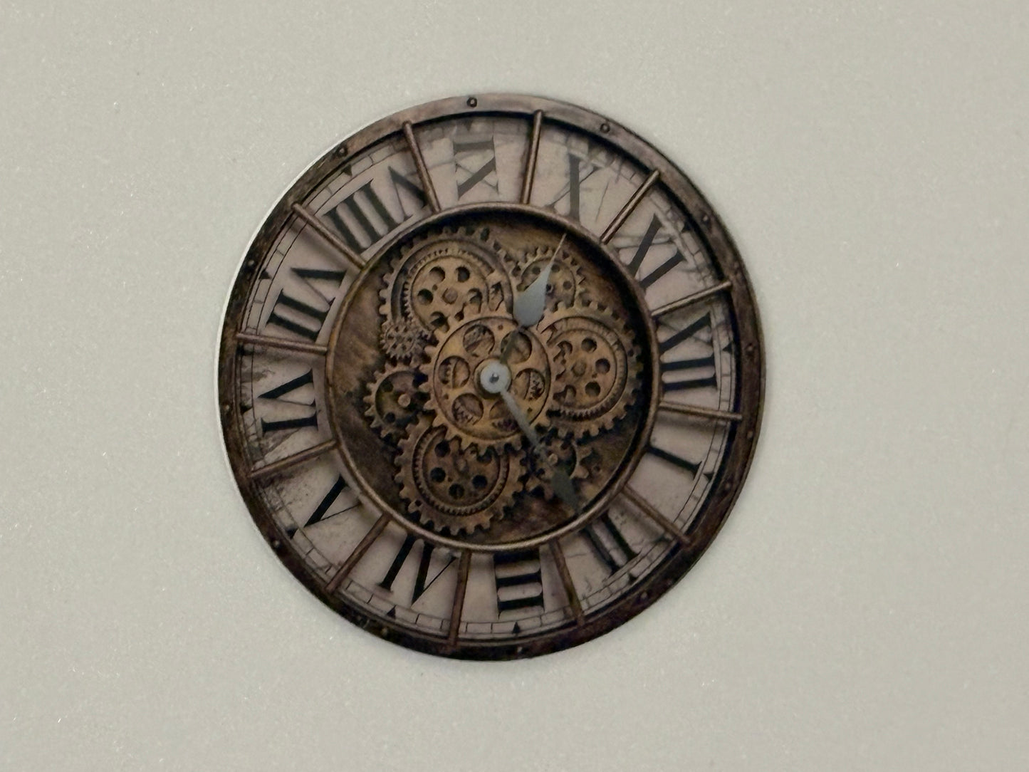 002 steampunk clock sign 6 inches, uv protected, lightweight foamex