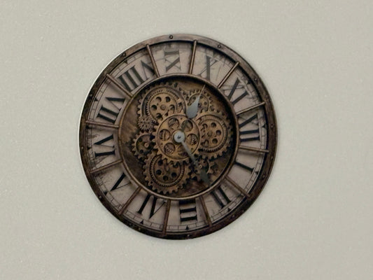 002 steampunk clock sign 6 inches, uv protected, lightweight foamex