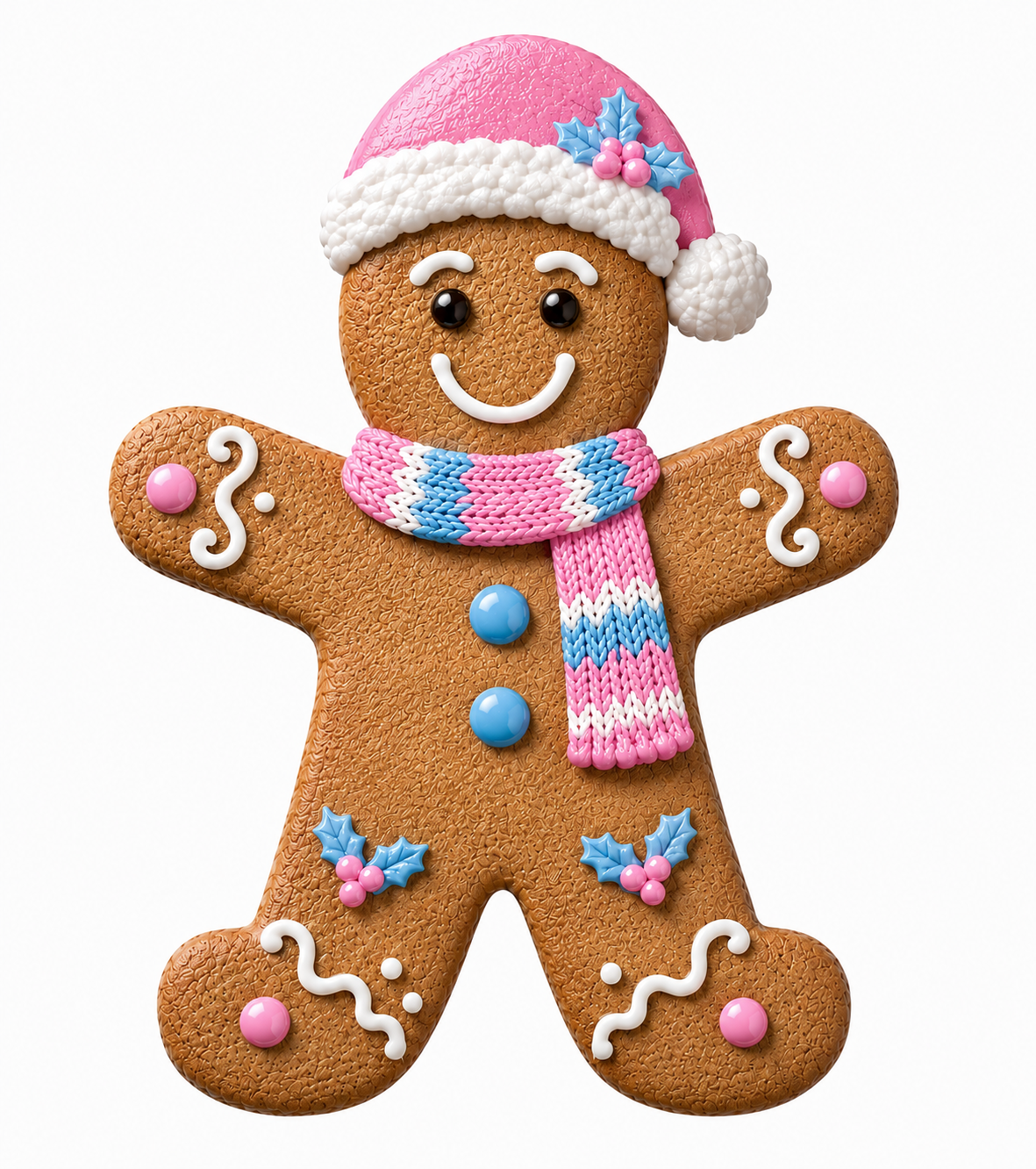 13” gingerbread sign boy pink
