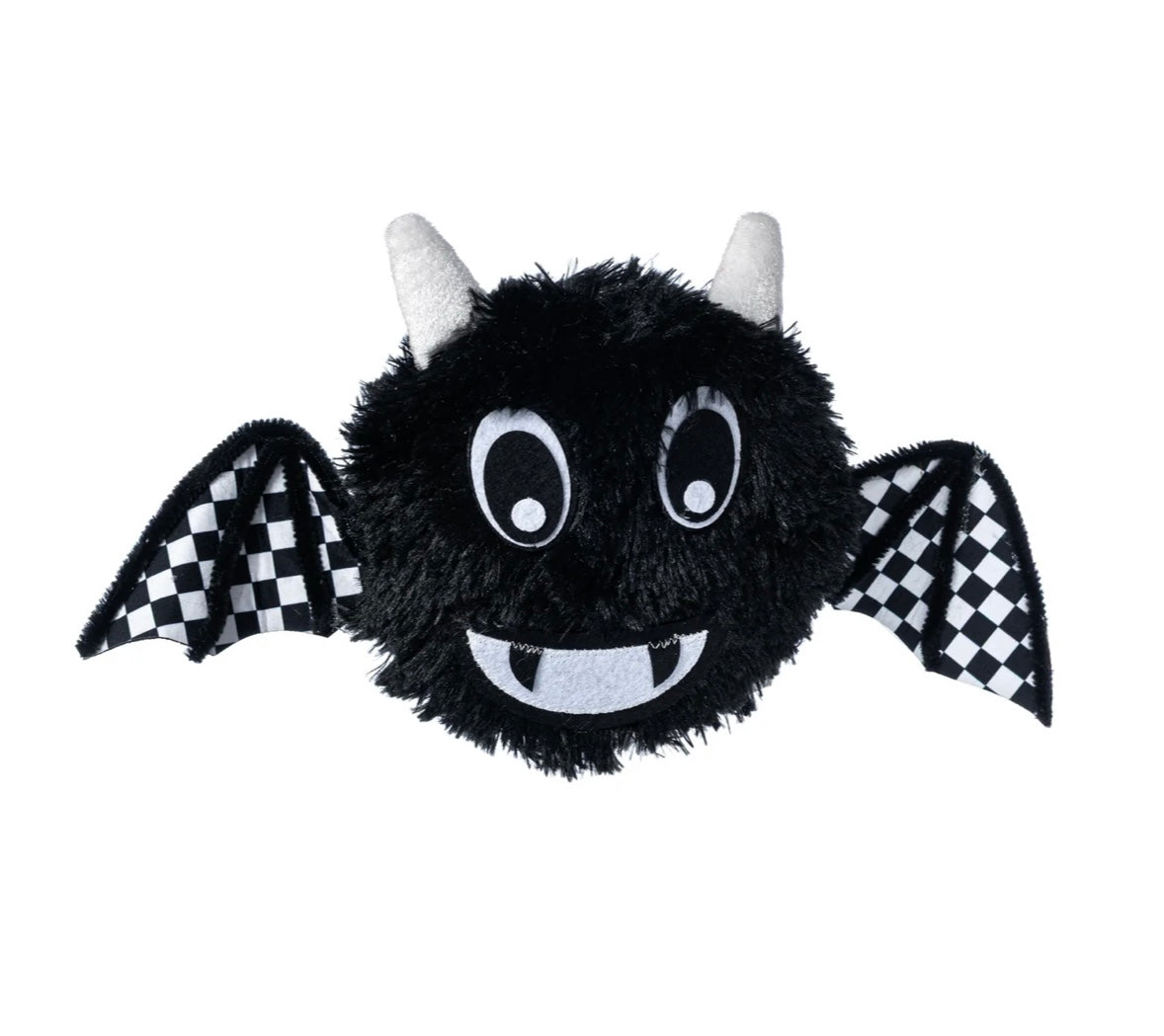 USA fluffy bat with wired wings wreath attachment black and white
