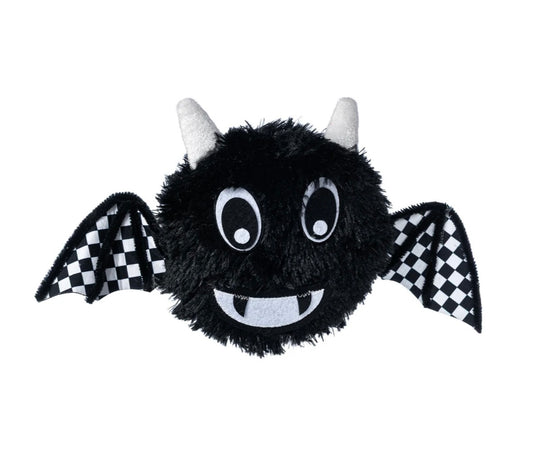 USA fluffy bat with wired wings wreath attachment black and white