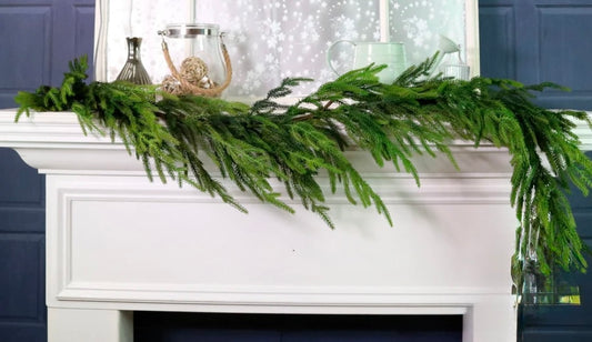 Real touch Norfolk pine garland 158cm