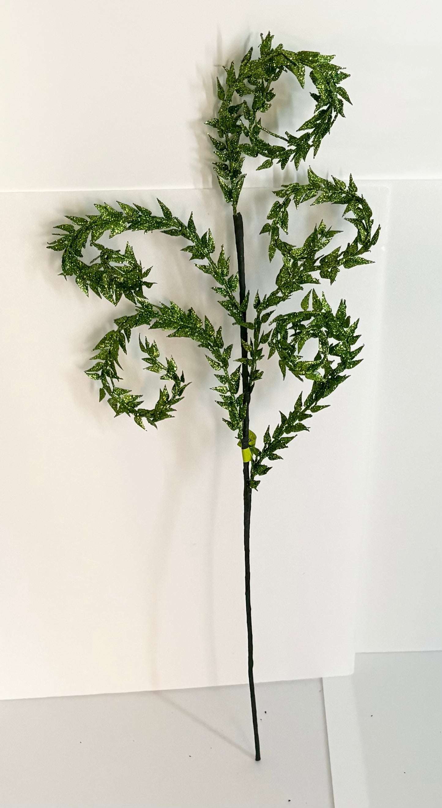 Glitter spiky 5 spiral green stem