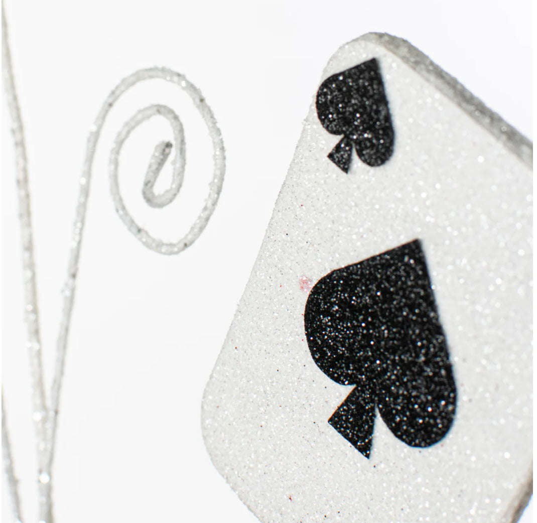 30" Playing Card Spray: Red & Black