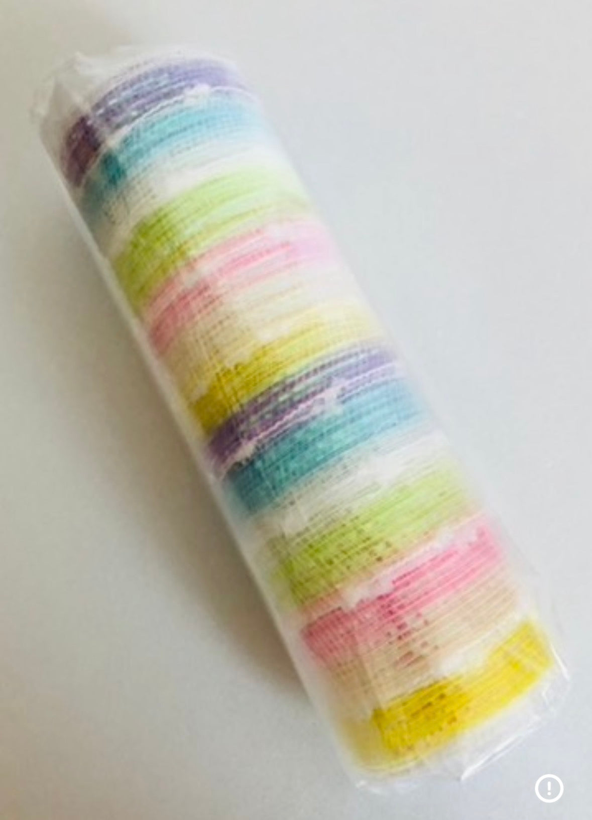 10 inch x  10 yards, polly  deco mesh bobble pastel stripes, Spring, summer, Halloween, Christmas