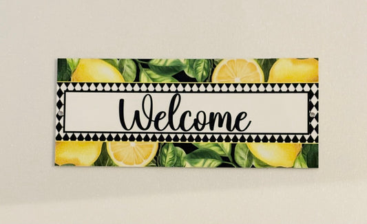 Lemon sign 12 x 5 inches, uv protected, lightweight foamex