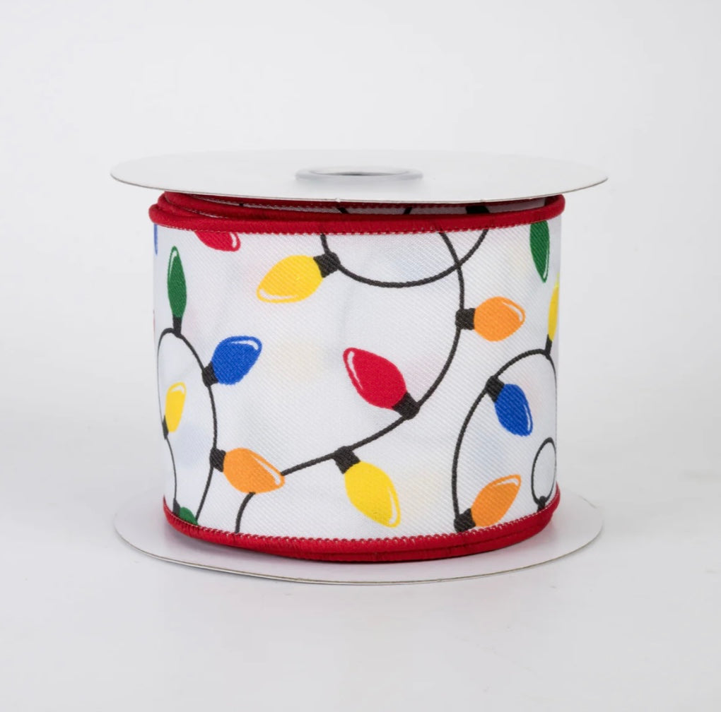 2.5” Christmas lights multicoloured, full roll 10 yards