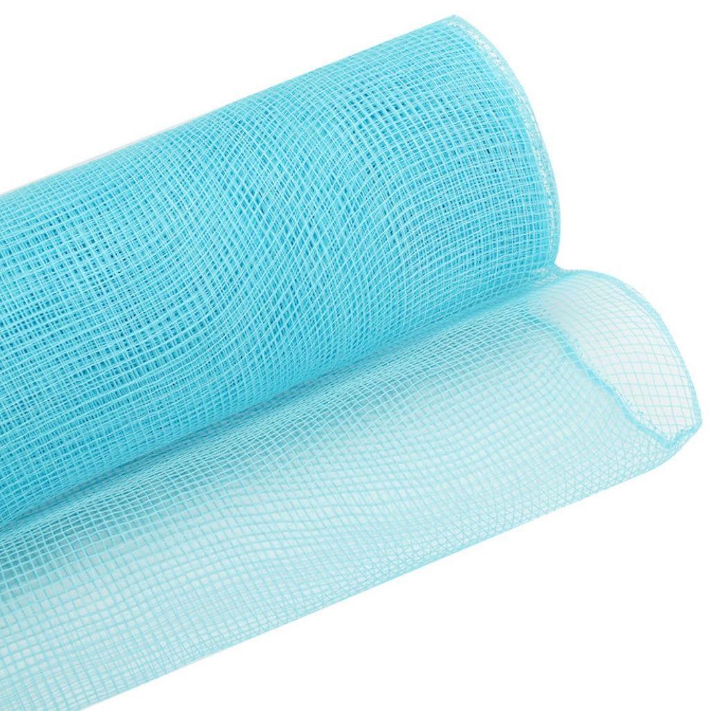 10 inch x  10 yards, plain deco mesh baby blue, Spring, summer, Halloween, Christmas