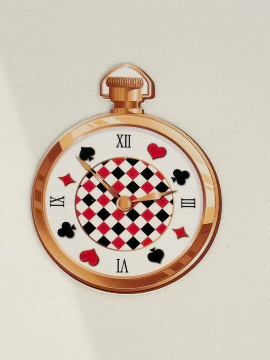 Harlequin clock sign 8 inches, uv protected, lightweight foamex