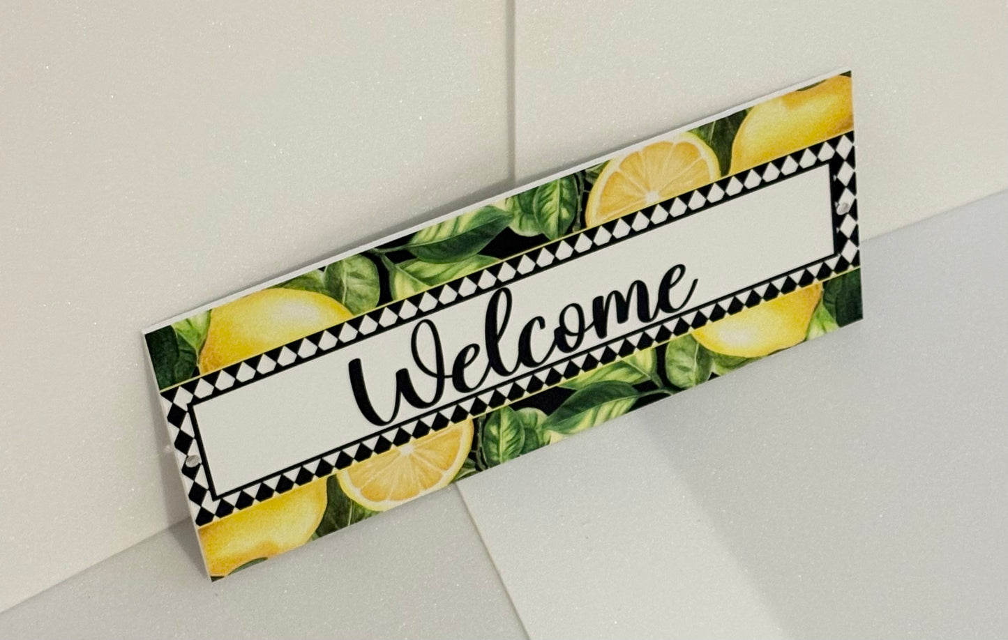 Lemon sign 12 x 5 inches, uv protected, lightweight foamex