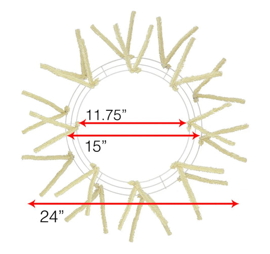 USA 15-24” work wreath frame cream