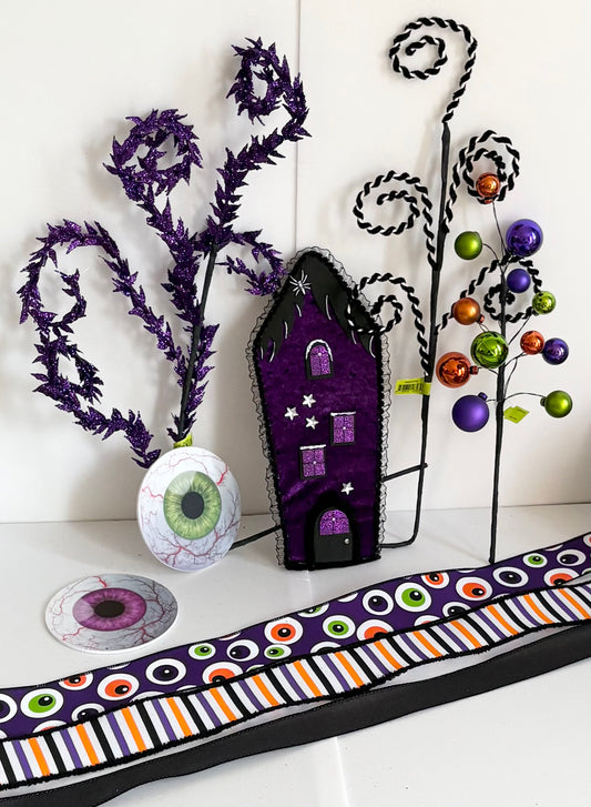 Halloween purple haunted house kit